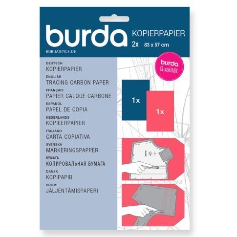 ✏️ Burda Markeringspapper Blå/Röd (2 ark 57 × 83 cm)