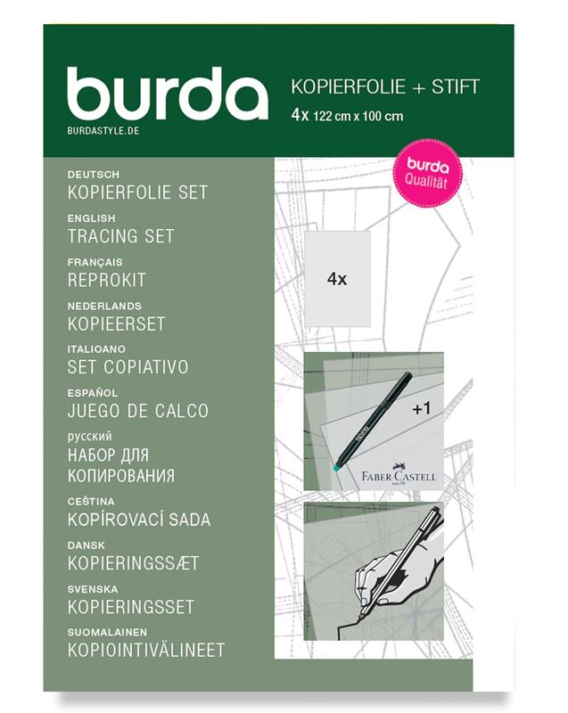 📐 Burda Kopierfolie med Markeringspenna – Kopieringsset 📐 Burda Kopierfolie med Markeringspenna – Kopieringsset