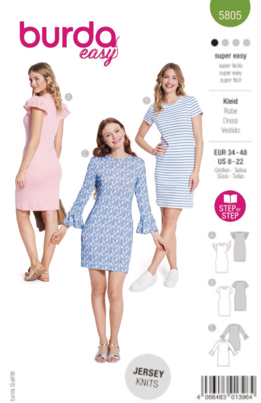 👗 Burda Easy 5805 Klänningar (stl 34–48) 👗 Burda Easy 5805 Klänningar (stl 34–48)