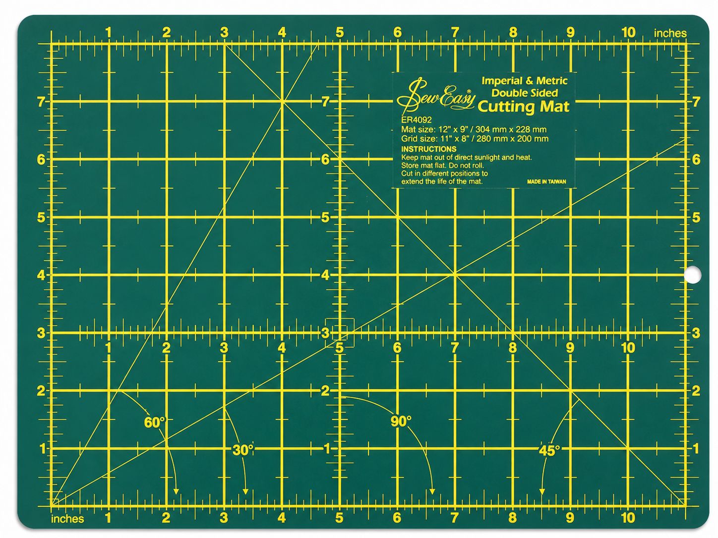 ✂️ Sew Easy Dubbelsidig Skärmatta 304 × 228 mm (12" × 9")