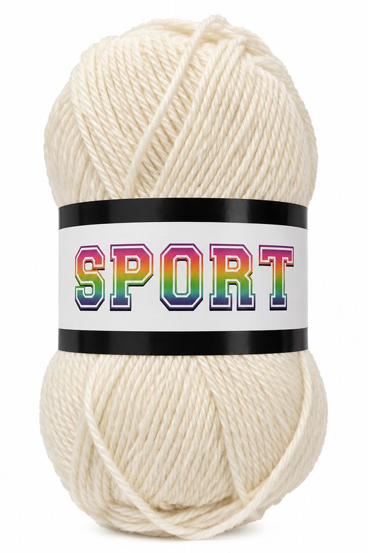 🧶 Falkgarn Sport 100 g – 1015 Ecru