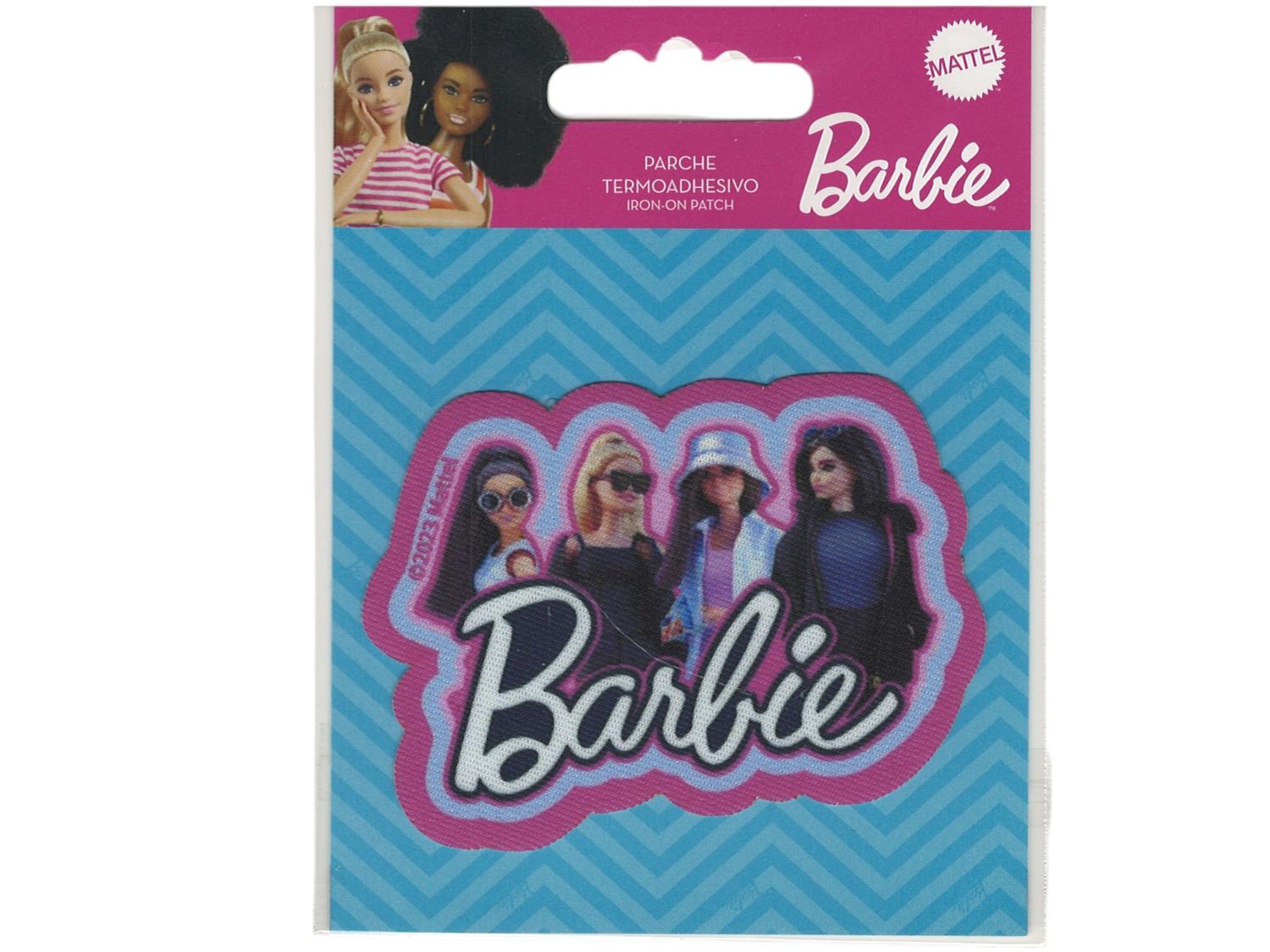 Fabric badge Barbie ca 77 * 69 mm