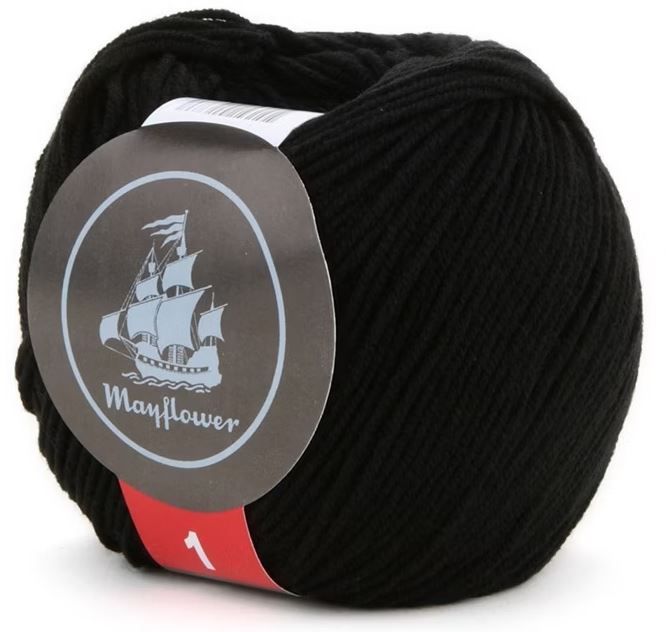 🧶 Mayflower Cotton 1 – färg 143 svart 🧶 Mayflower Cotton 1 – färg 143 svart