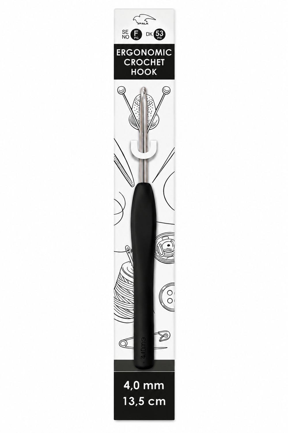 Falk crochet hook ergonomic - 4.0 mm