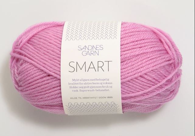 🧶 Sandnes Smart 50 g – 4715 Rosa | Ullgarn – Outlet