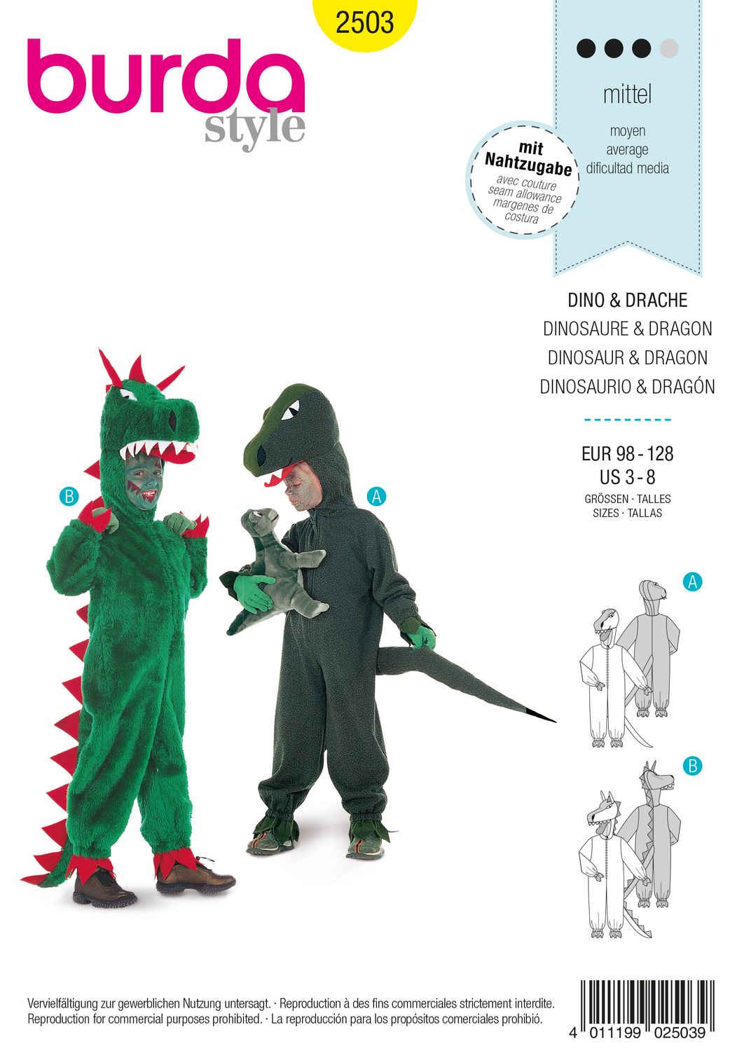 Burda 2503 - Dinosaur &amp; Dragon