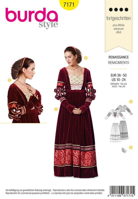 Burda 7171 - Renaissance costume