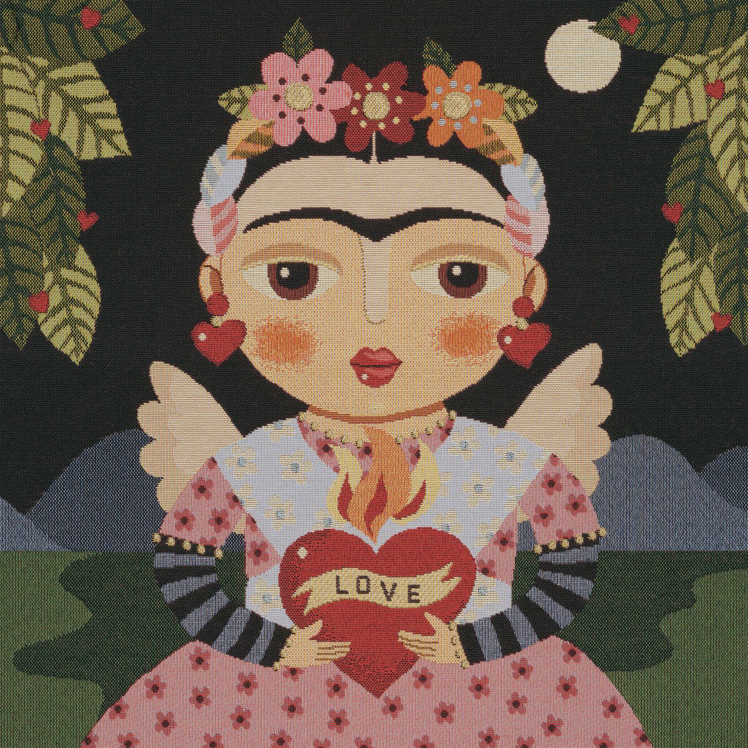Cushion cover with Frida Kahlo motif "Love"