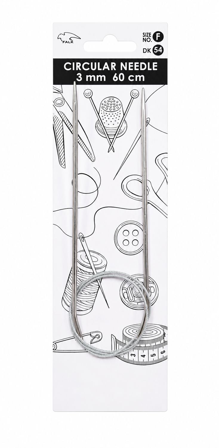 🧶 Falk Rundsticka 60 cm – 3,0 mm