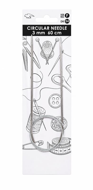 🧶 Falk Rundsticka 60 cm – 3,0 mm