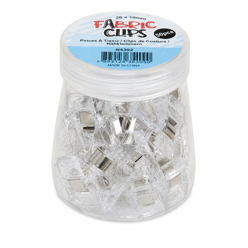 📎 Sew Tasty Transparenta Clips 50 st – 26 x 10 mm