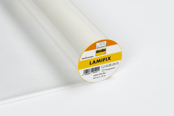 🧵 Vlieseline Lamifix – transparent stryka-på-film för textil (metervara)