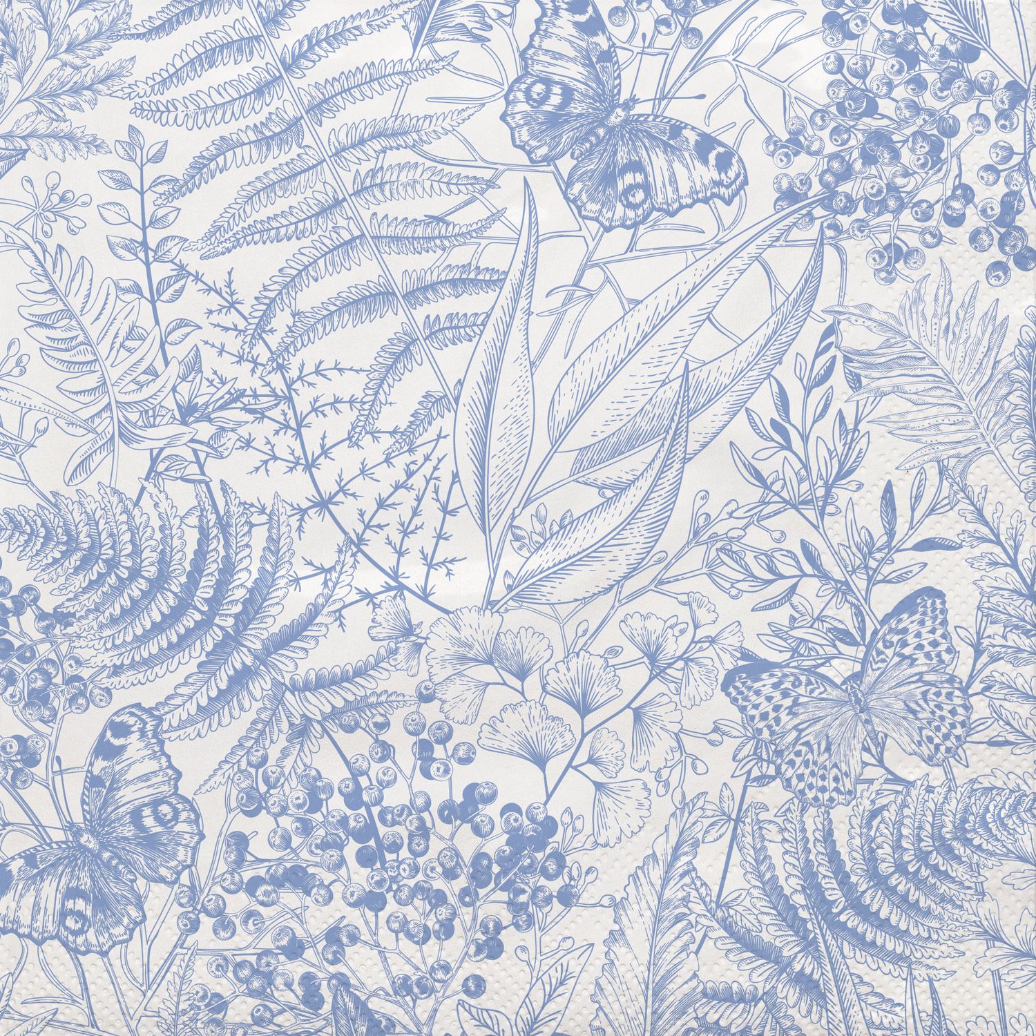 🌼 Servett Mönstrad – Gröna blad &amp; gula blommor (20-pack)