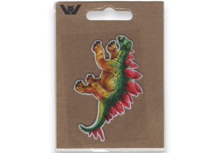 ❤️ Tygmärke - Dinosaurie "Stegosaurus" ca 70 x 40 mm