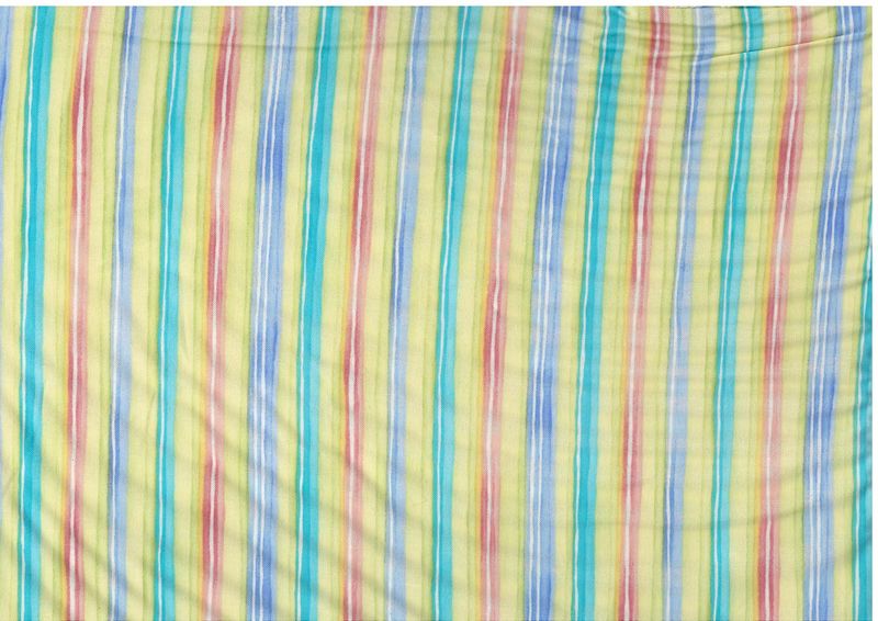 Bomullstyg med färgglada ränder – patchworktyg för lappteknik.