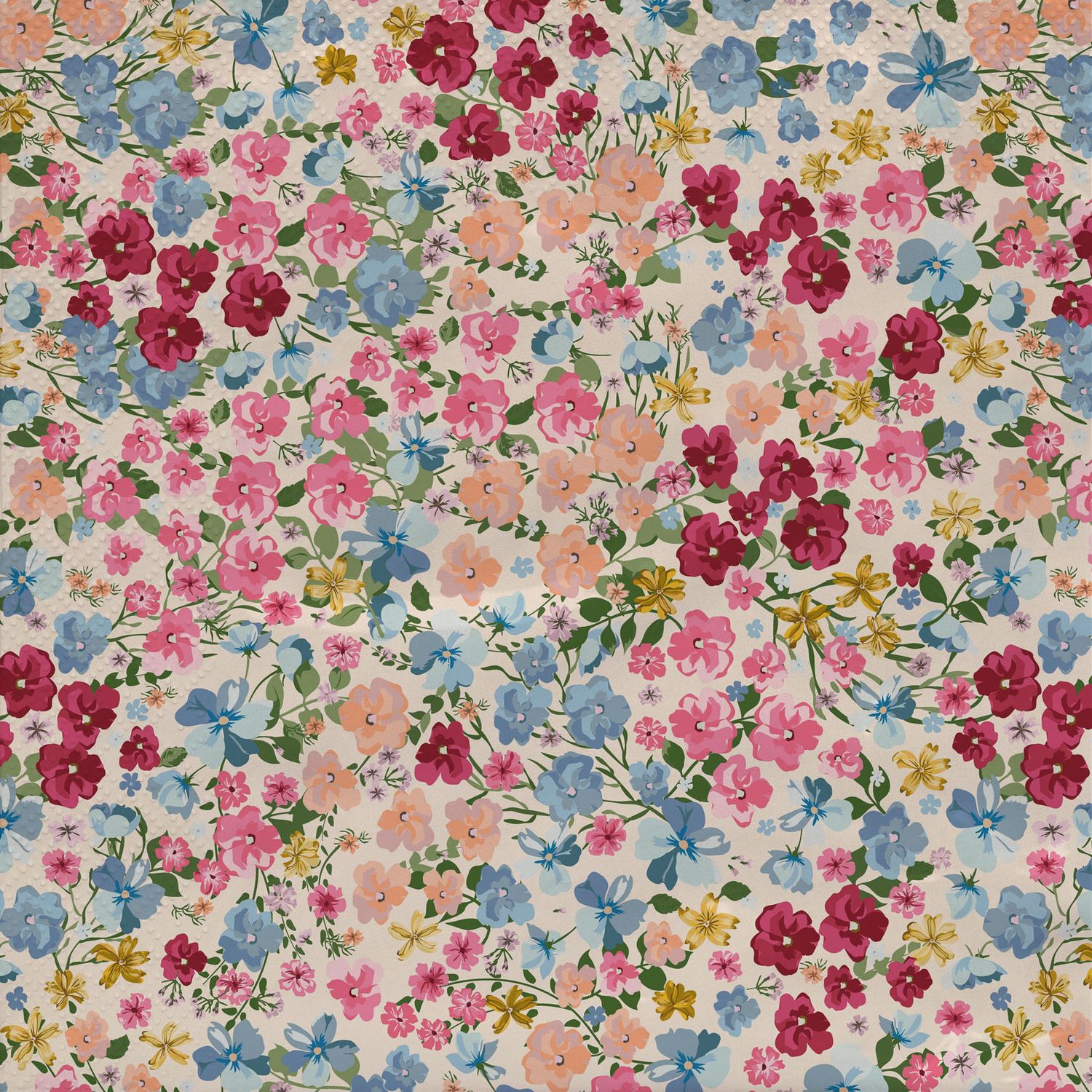 🌼 Servett Mönstrad – Dimrosa (20-pack)