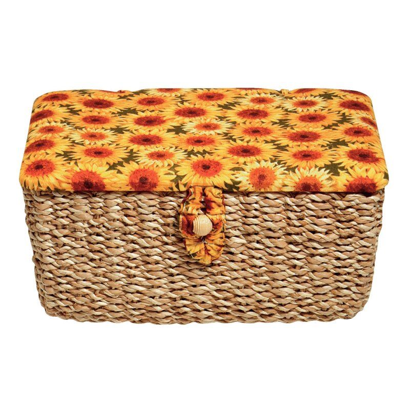 🧺 Prym syskrin – solrosmotiv ca 30 × 20 × 19 cm