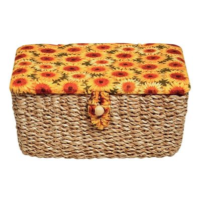 🧺 Prym syskrin – solrosmotiv ca 30 × 20 × 19 cm