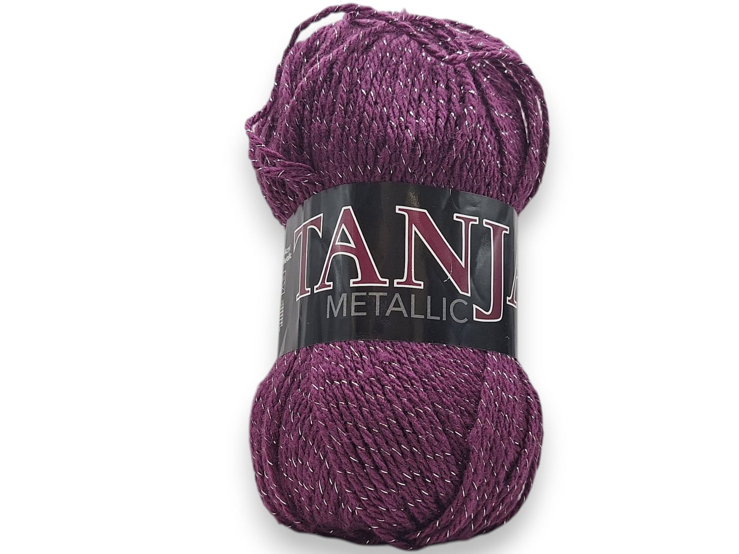 Falkgarn Tanja Metallic, 100 gr -8267 Lila Glitter