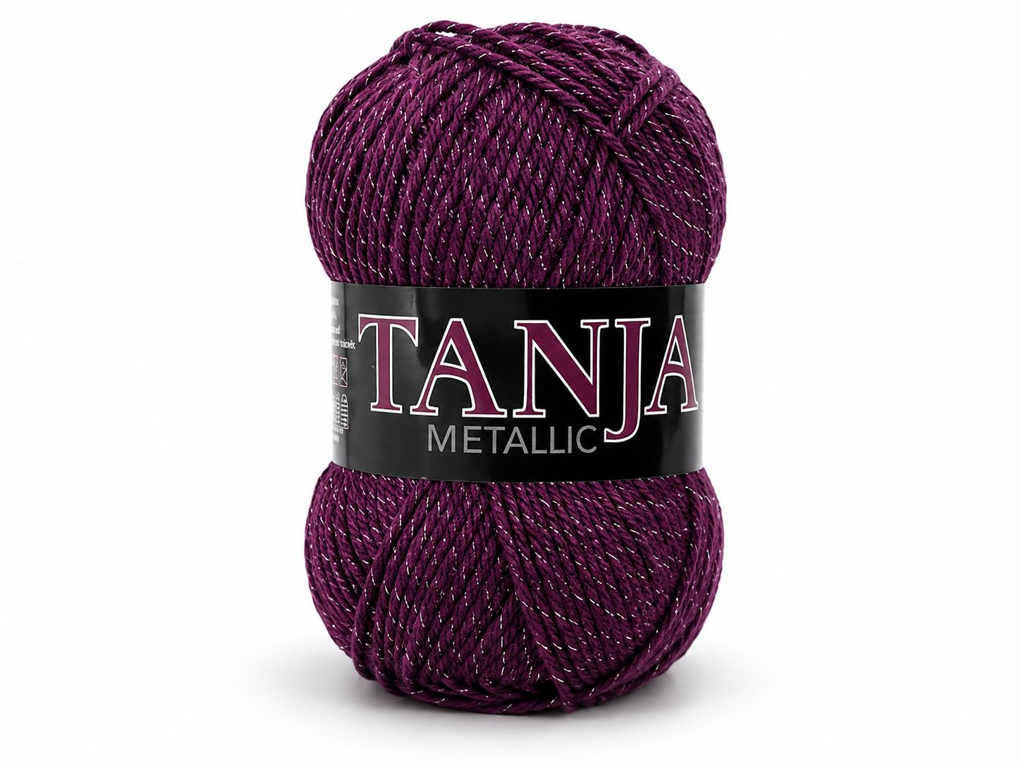 Falkgarn Tanja Metallic, 100 gr -8267 Lila Glitter
