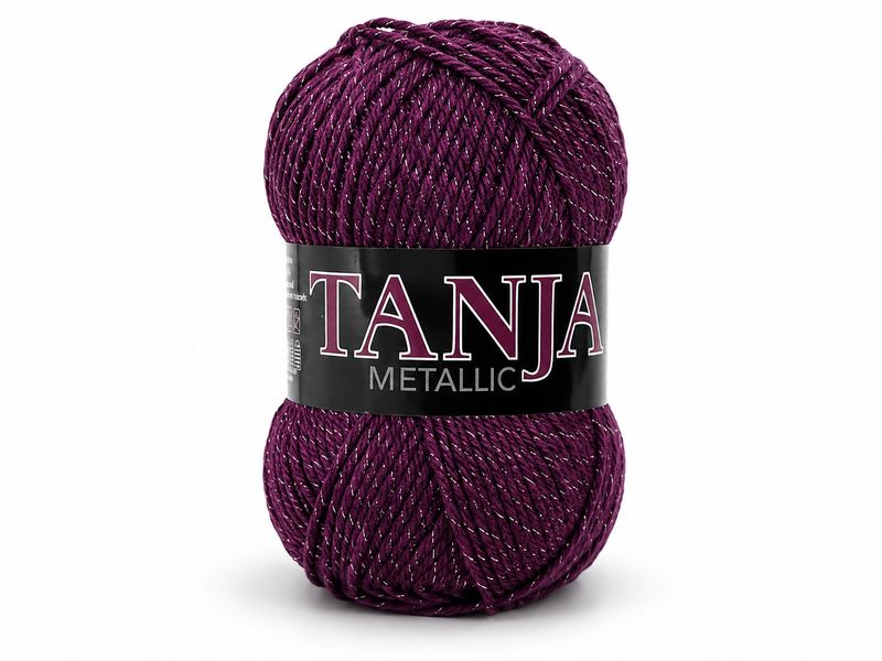 Falkgarn Tanja Metallic, 100 gr -8267 Lila Glitter Falkgarn Tanja Metallic, 100 gr -8267 Lila Glitter
