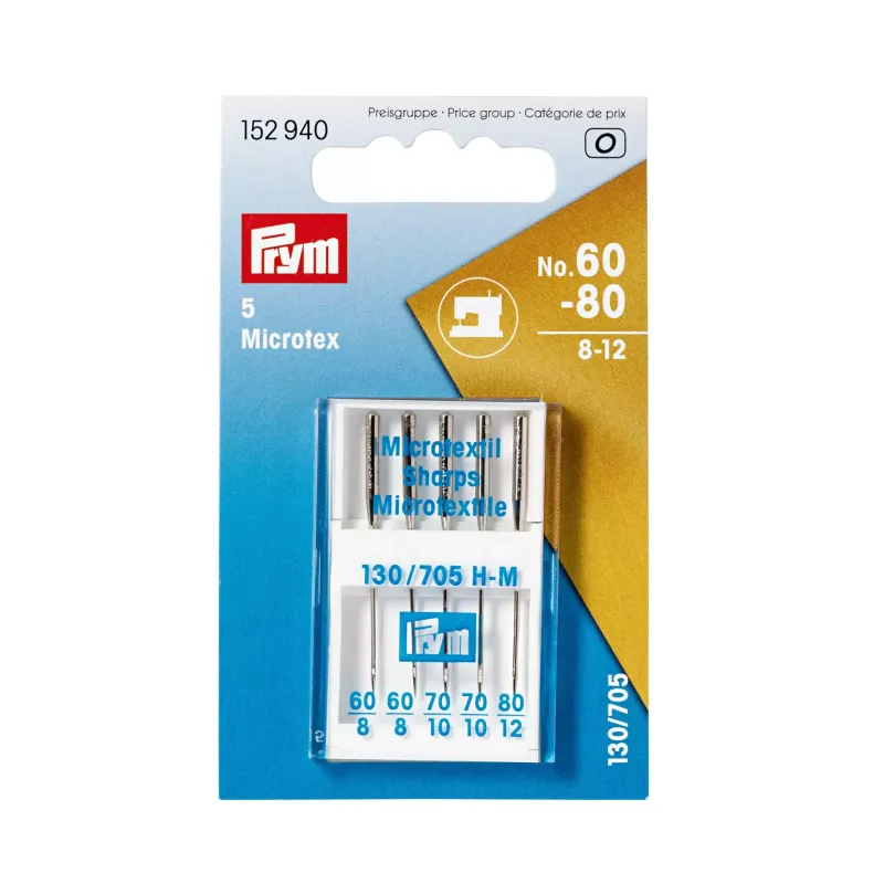 🪡 Prym Microtex symaskinsnålar 60–80 – 5 st