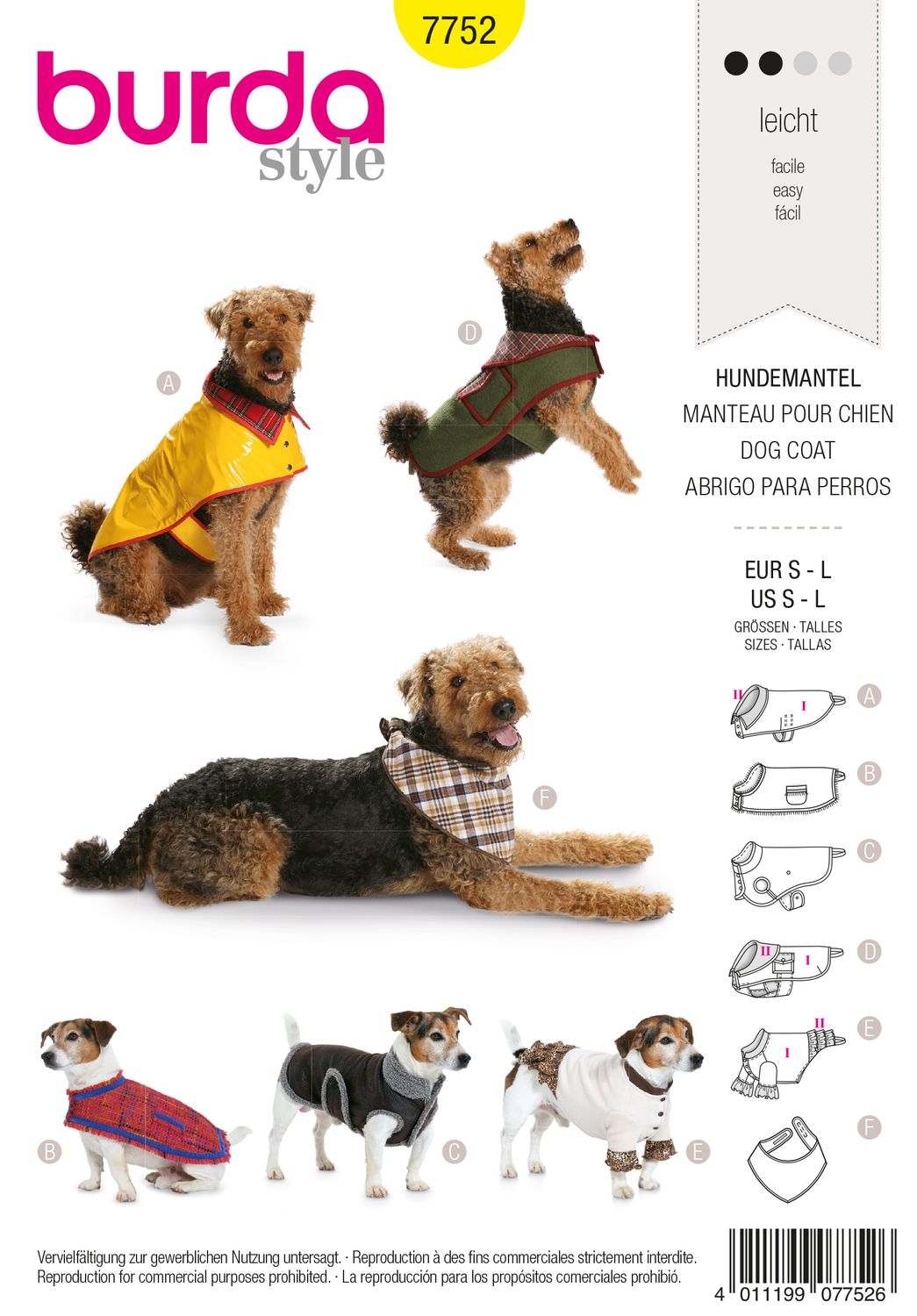 🐶 Burda Style 7752 – Regnrock för hundar