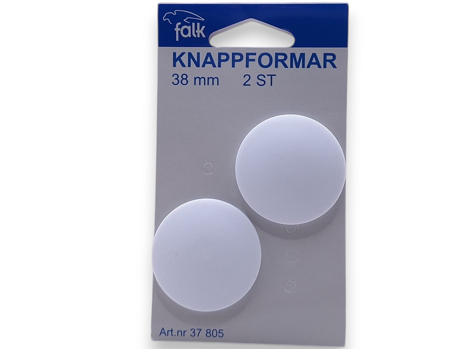 🔘 Falk Knappformar i Plast 38 mm – 2 st