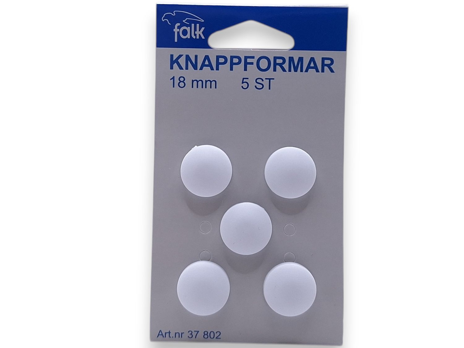 🔘 Falk Knappformar i Plast 18 mm – 5 st