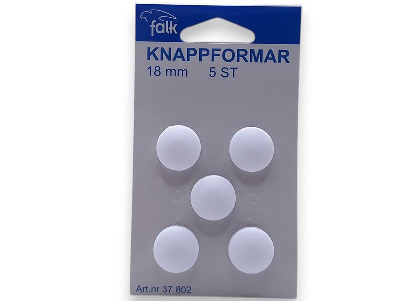 🔘 Falk Knappformar i Plast 18 mm – 5 st