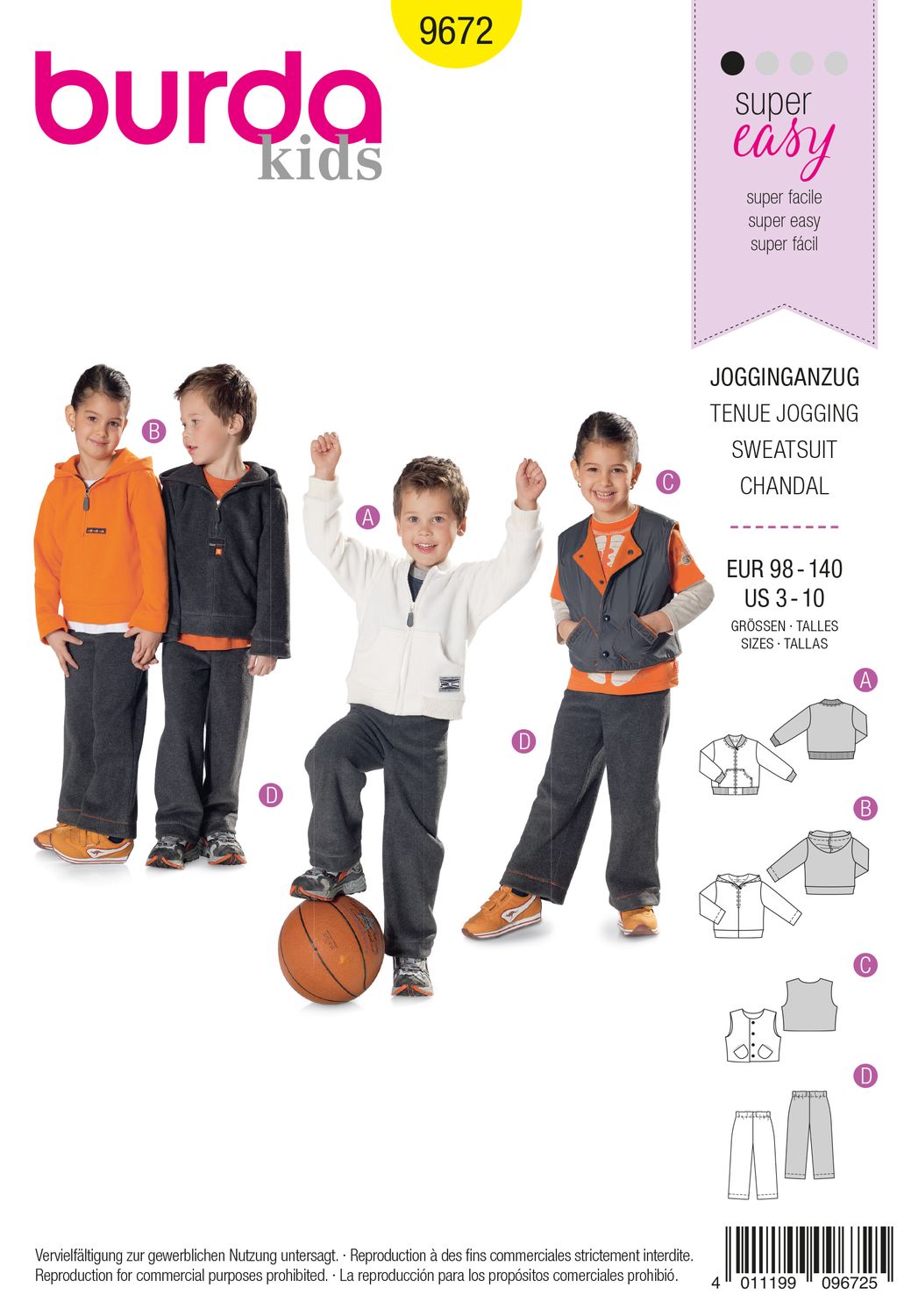 👕 Burda Kids 9672 – Joggingset (stl 98–140)