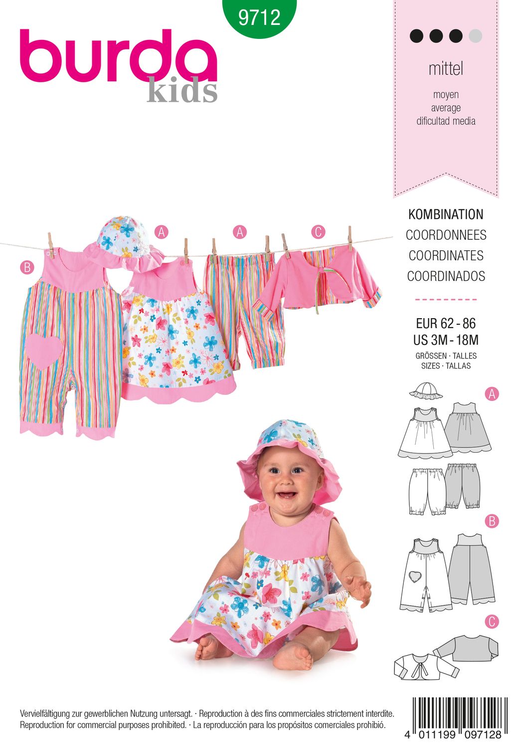 👶 Burda Kids 9712 Babyset (stl 62–86)