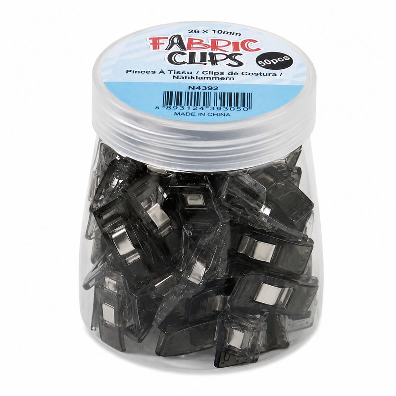 📎 Sew Tasty Svarta Clips 50 st – 26 x 10 mm