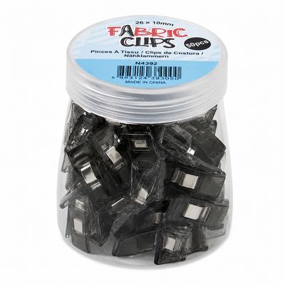 📎 Sew Tasty Svarta Clips 50 st – 26 x 10 mm