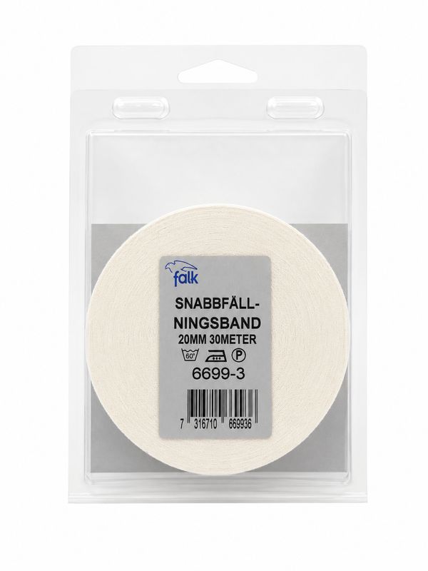 🧵 Falk Snabbfållningsband 20 mm x 30 m – Vitt 🧵 Falk Snabbfållningsband 20 mm x 30 m – Vitt