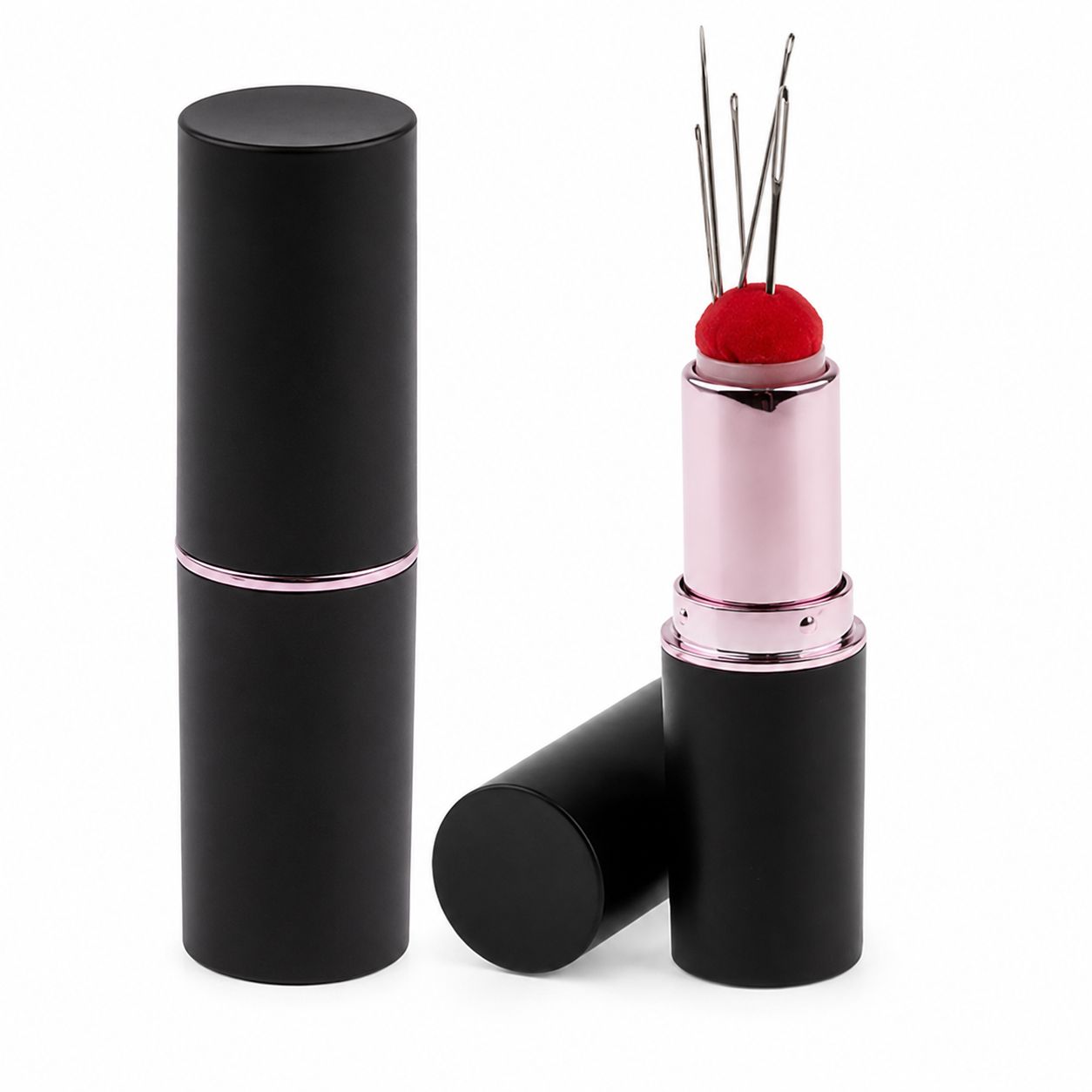 💄 Hemline Needle &amp; Pin Case – Nåldyna med 5 synålar