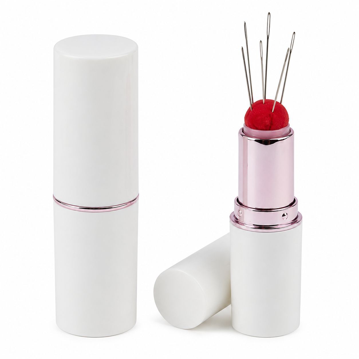 💄 Hemline Needle &amp; Pin Case – Nåldyna med 5 synålar (2:a sortering)