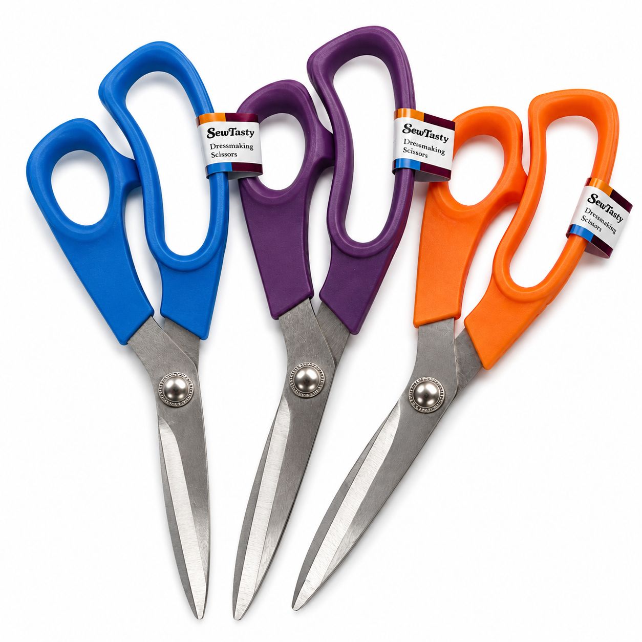 ✂️ SewTasty Ergonomisk Sysax 24 cm – Set med 3 saxar