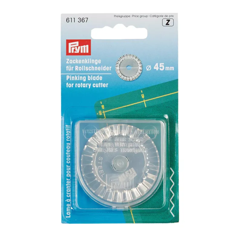 ✂️ Prym 45 mm Zigzag rullknivsblad – 1-pack (Outlet)