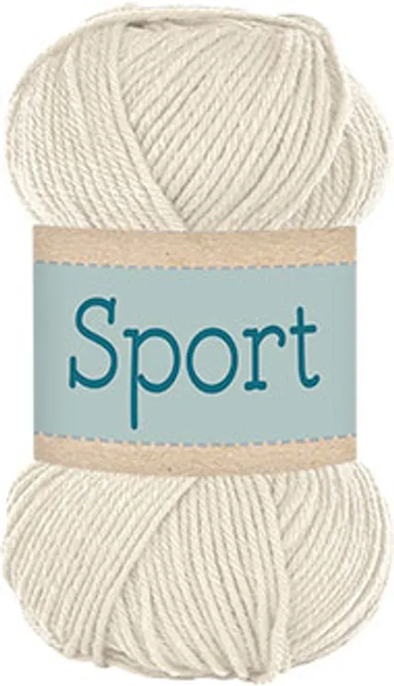 🧶 Falkgarn Sport 100 g – 1034 Ecru