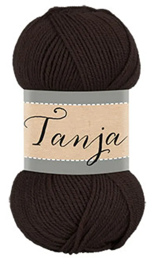 🧶 Falkgarn Tanja 100 g – 826 Mörkbrun (Dark Brown)