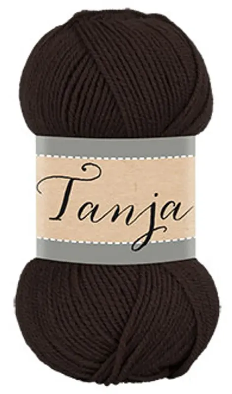 🧶 Falkgarn Tanja 100 g – 826 Mörkbrun (Dark Brown)