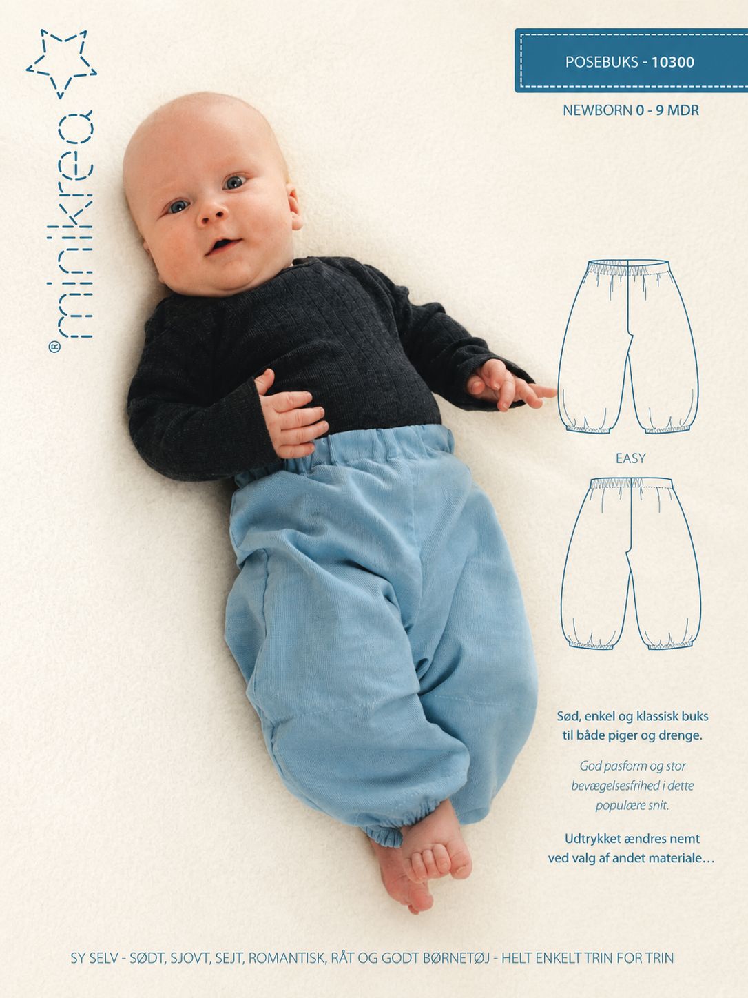 👶 Minikrea 10300 – Babybyxor (Newborn 0–9 månader)