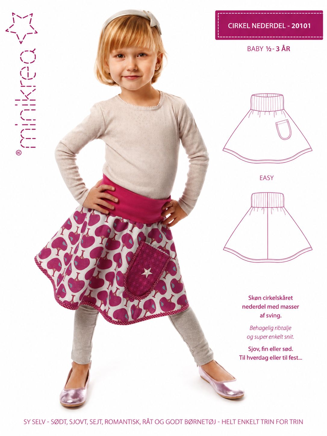 👗 Minikrea 20101 Cirkelnederdel (Baby ½–3 år)