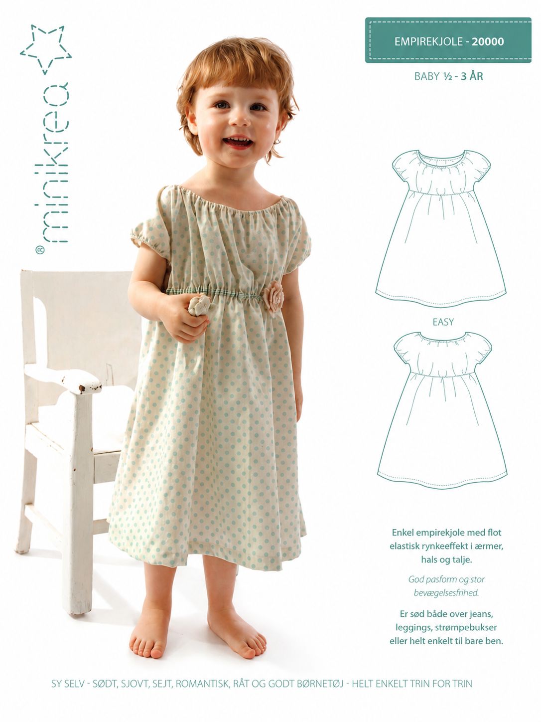 👗 Minikrea 20000 – Empireklänning (Baby ½–3 år)