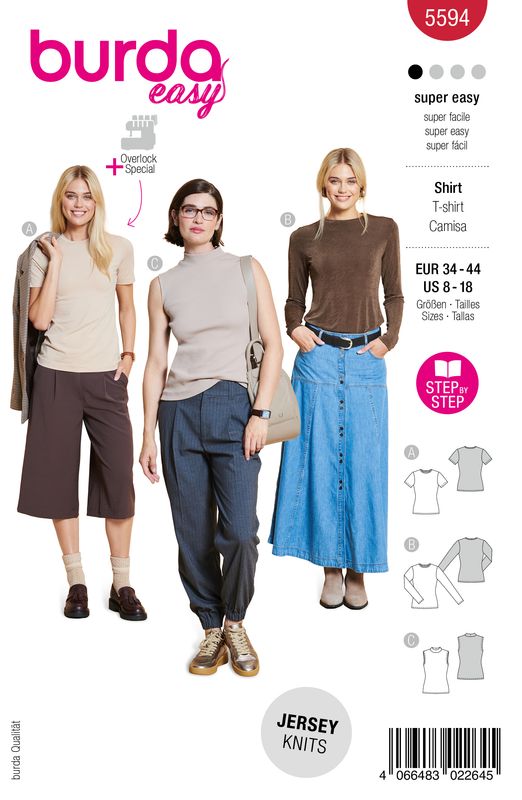 👕 Burda Easy 5594 Shirt (34–44)
