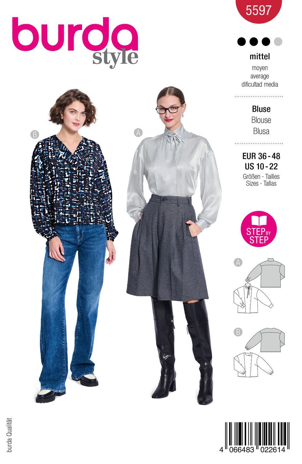 👚 Burda Style 5597 Blus (36–48)