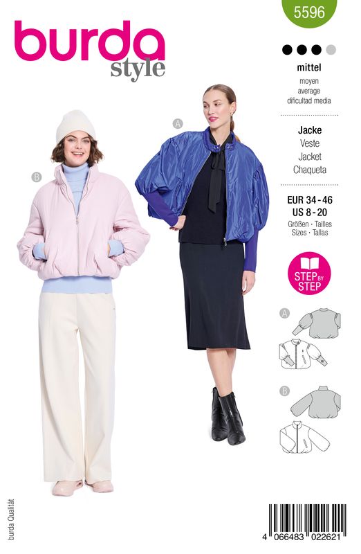 🧥 Burda Style 5596 Bomberjacka (34–46)
