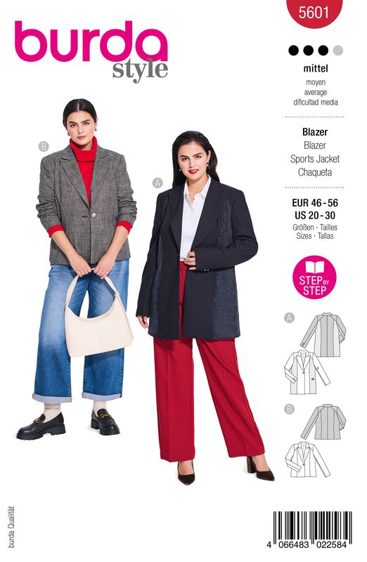 🧥 Burda Style 5601 Blazer (46–56)
