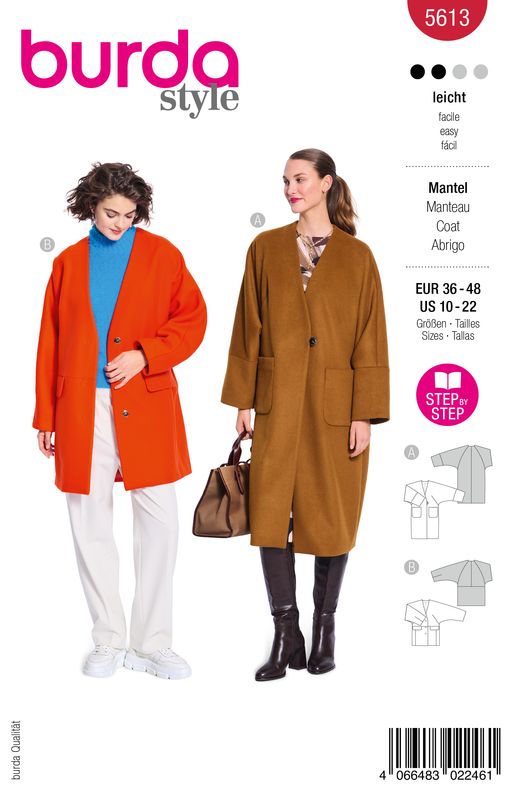 🧥 Burda Style 5613 Oversized Kappa (36–48)